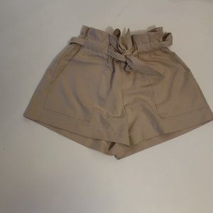 Womens Faith In Love Khaki Paperbag  Shorts 6*